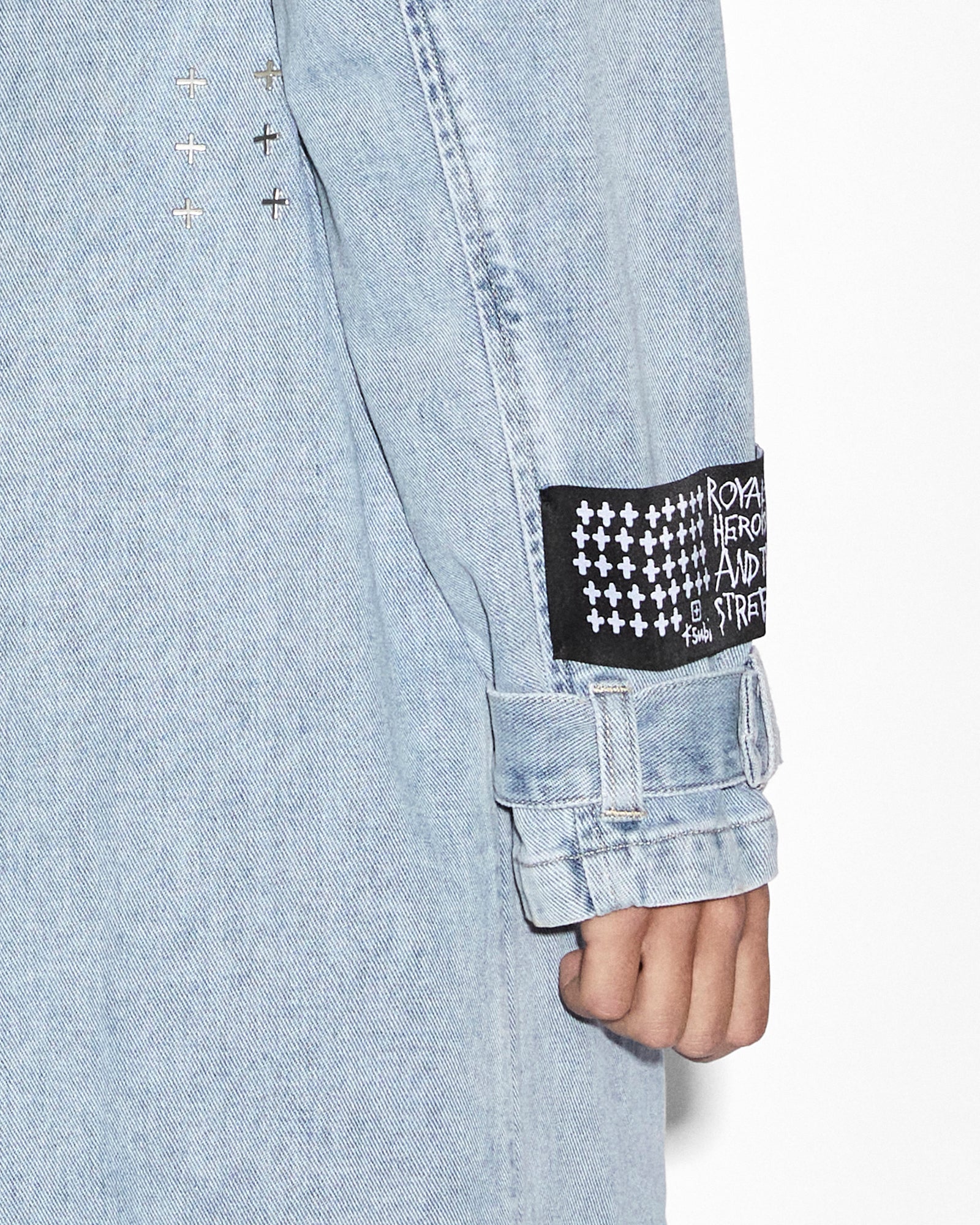 Kult Full Length Denim Trench - Light Blue Wash