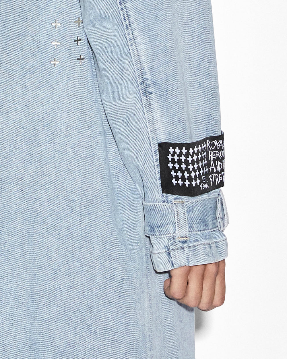 Kult Full Length Denim Trench - Light Blue Wash