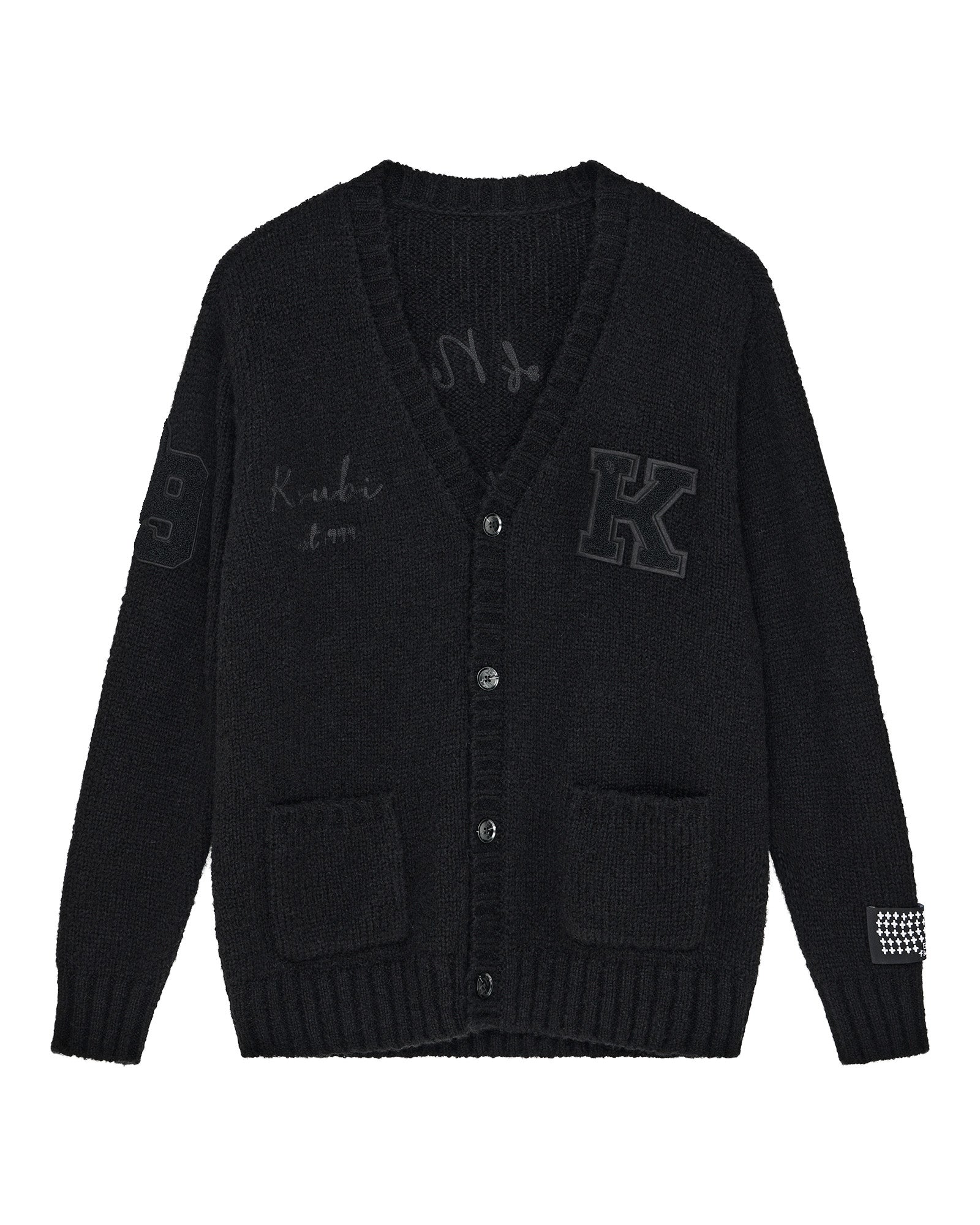 Mens Salud Cardigan Jet Black Knitwear