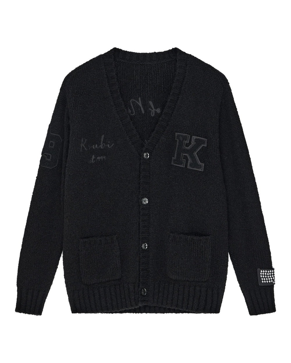 Mens Salud Cardigan Jet Black Knitwear