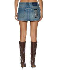 Womens Micro Mini Skirt Texas Blue Studded Skirts