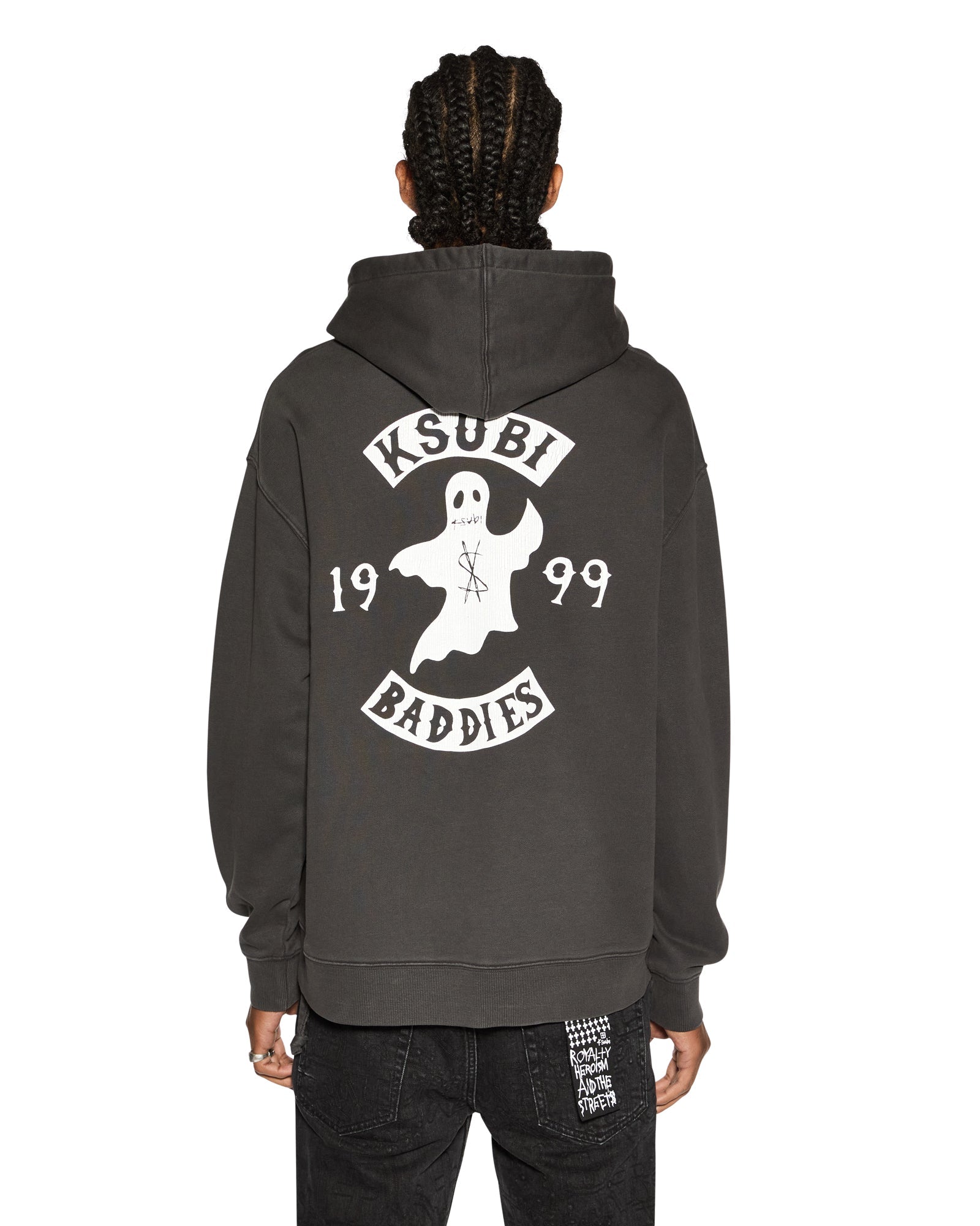 Baddies Biggie Oversized Hoodie - Faded Black
