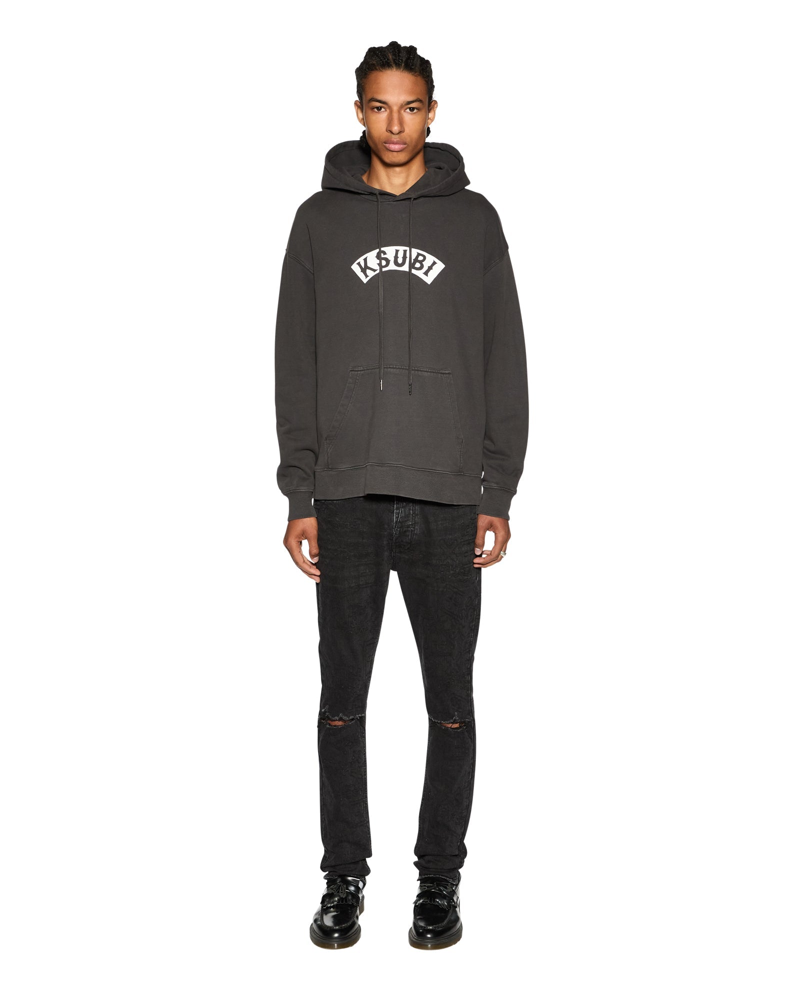 Baddies Biggie Oversized Hoodie - Faded Black