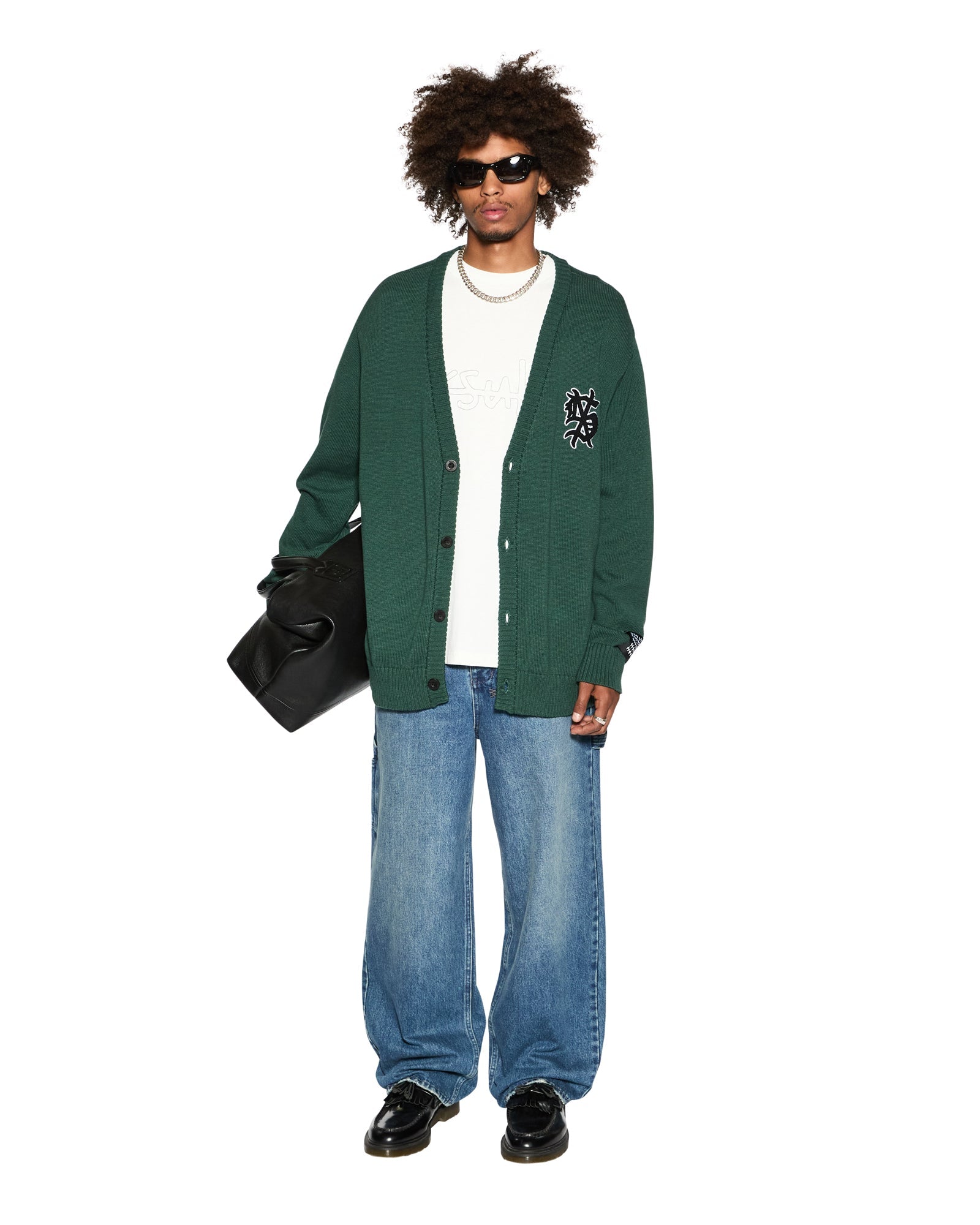 Dug Out Knit Cardigan Military - Green