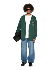 Dug Out Knit Cardigan Military - Green