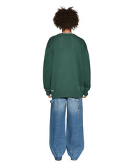 Dug Out Knit Cardigan Military - Green