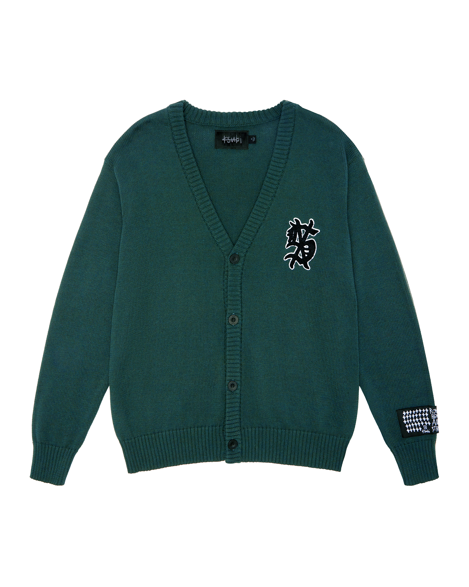 Dug Out Knit Cardigan Military - Green