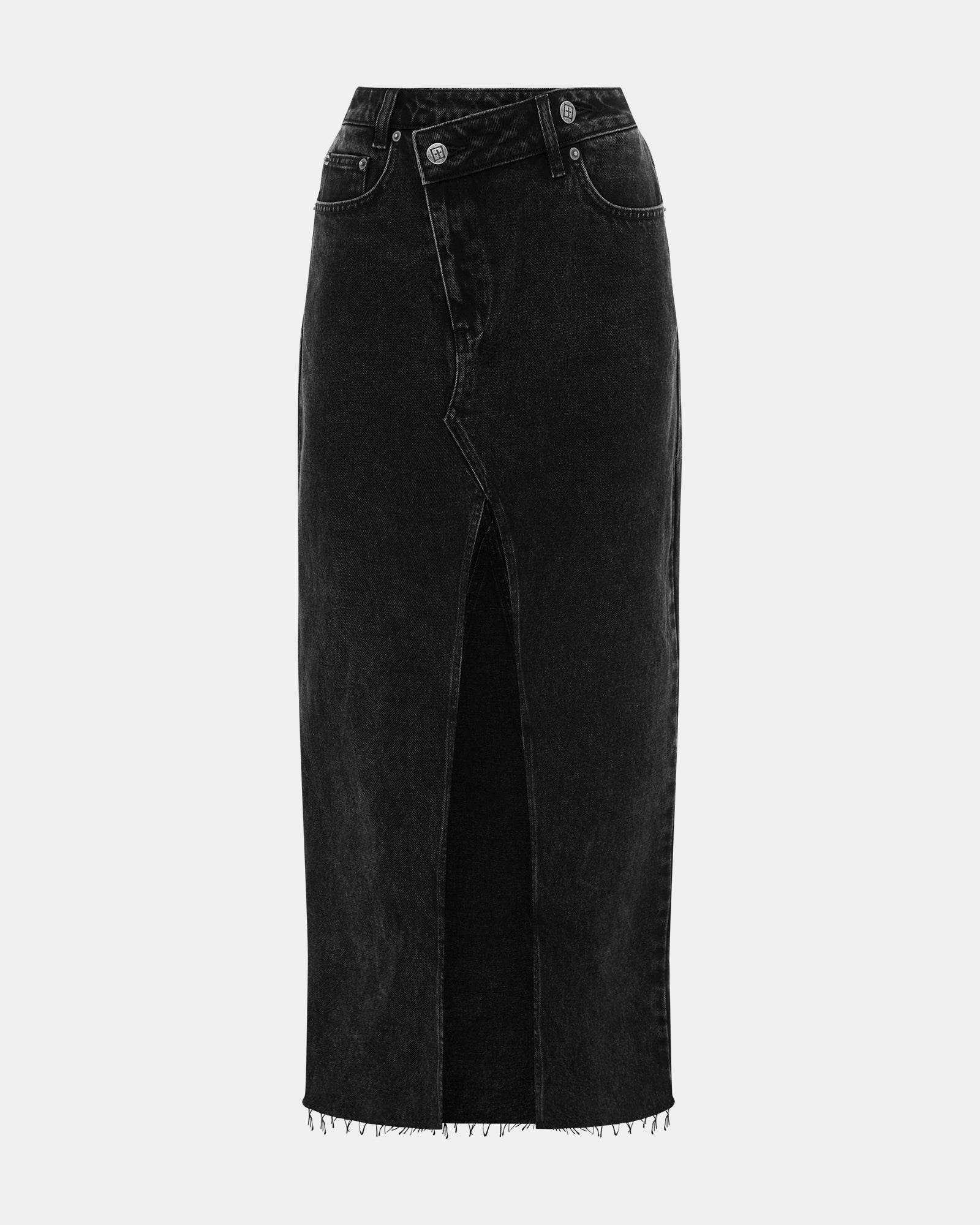 Relax Maxi Skirt - Washed Black Denim