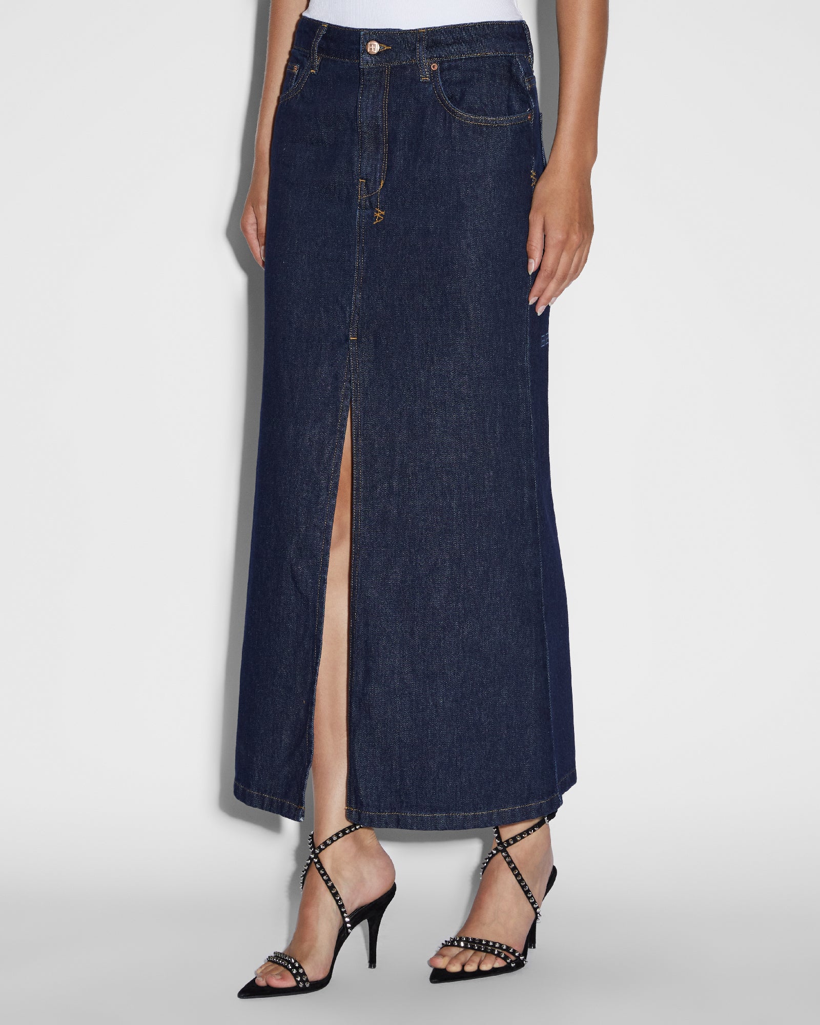 Swerve Midi Skirt Legacy - Dark Blue Denim