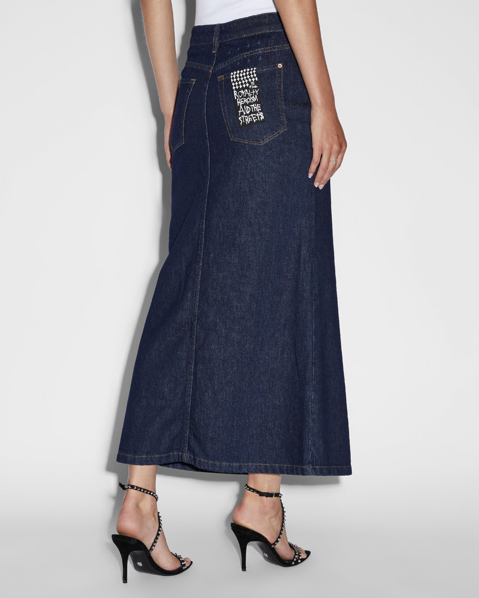 Swerve Midi Skirt Legacy - Dark Blue Denim