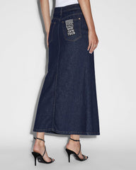 Swerve Midi Skirt Legacy - Dark Blue Denim