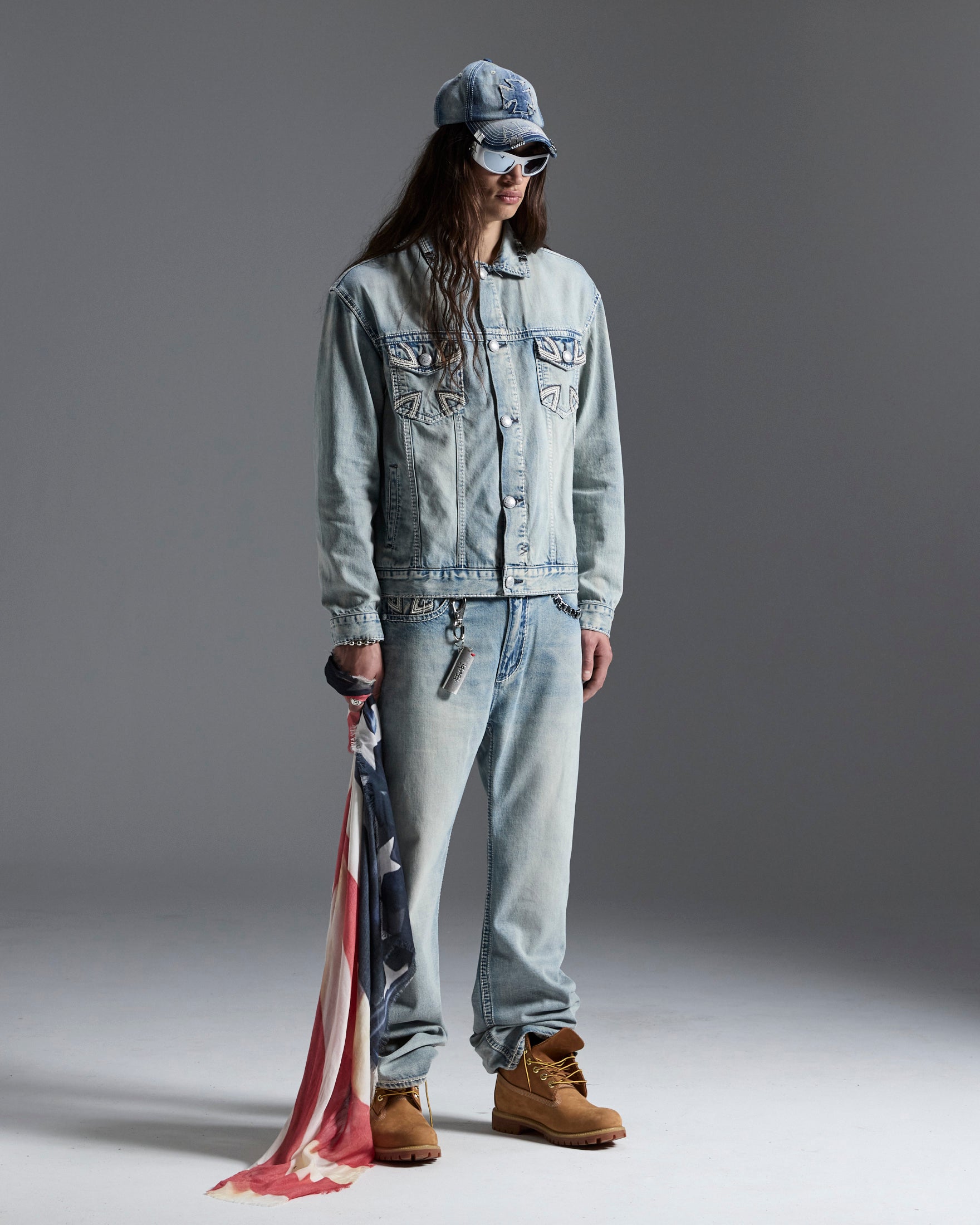 Mens Ksubi X Alice Hollywood Toro Punk Bootcut Denim Jeans