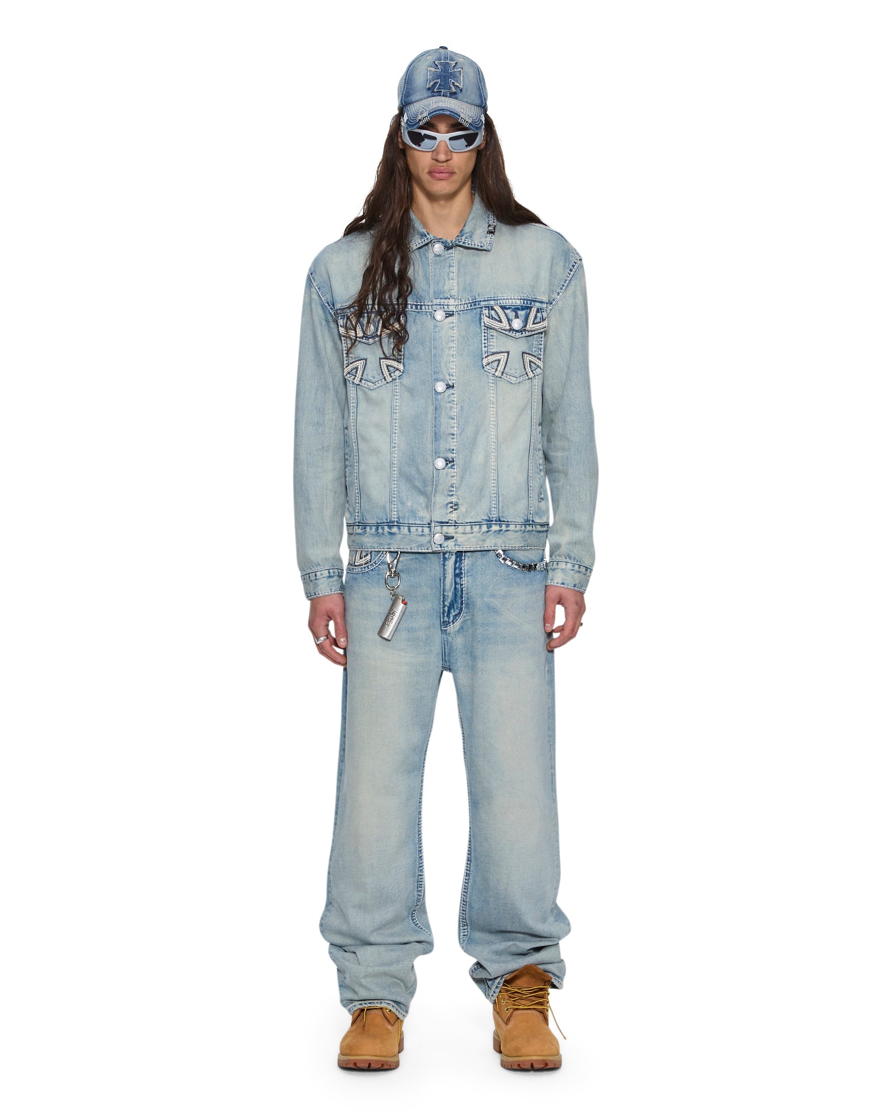 Mens Ksubi X Alice Hollywood Toro Punk Bootcut Denim Jeans