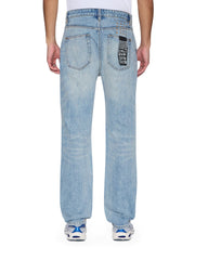 Mens Hazlow Scatter Blue Straight Denim Jeans