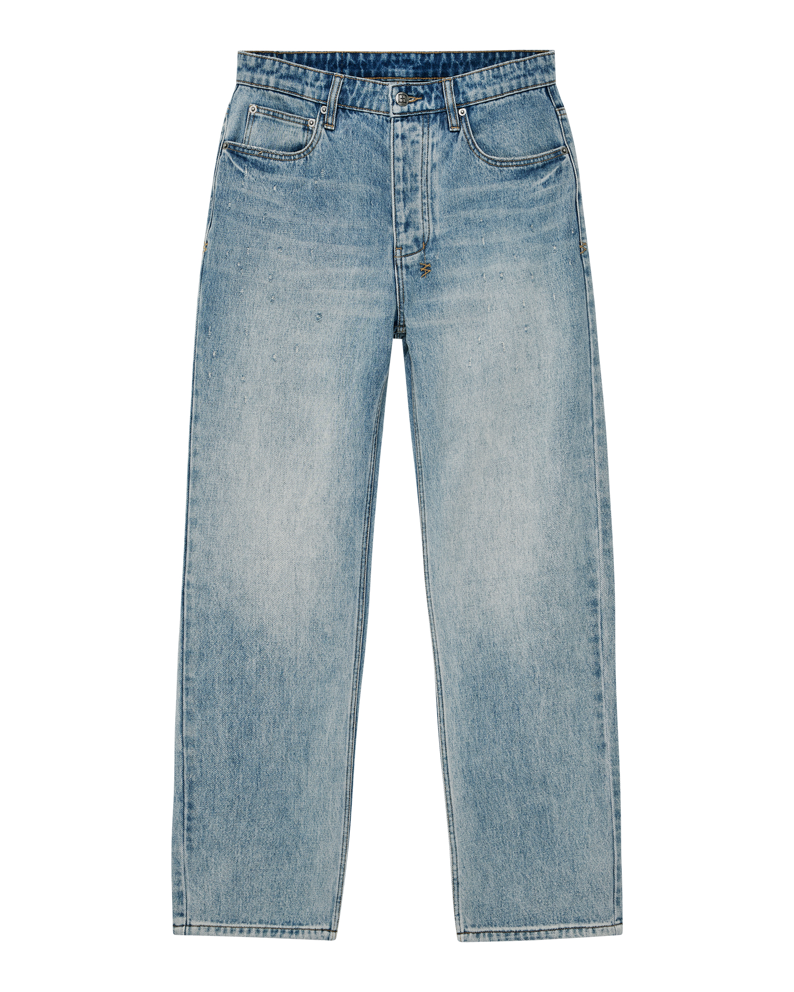 Mens Hazlow Scatter Blue Straight Denim Jeans