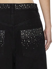 Womens Ksuper Renaissance Jet Black Baggy Denim Jeans