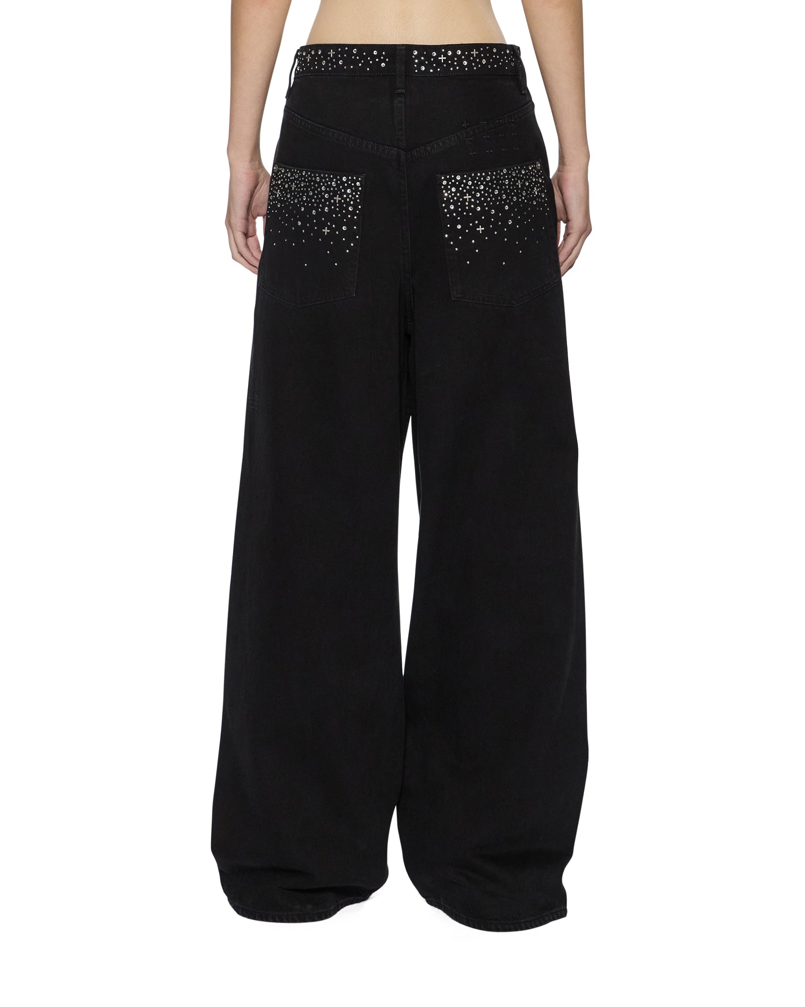 Womens Ksuper Renaissance Jet Black Baggy Denim Jeans
