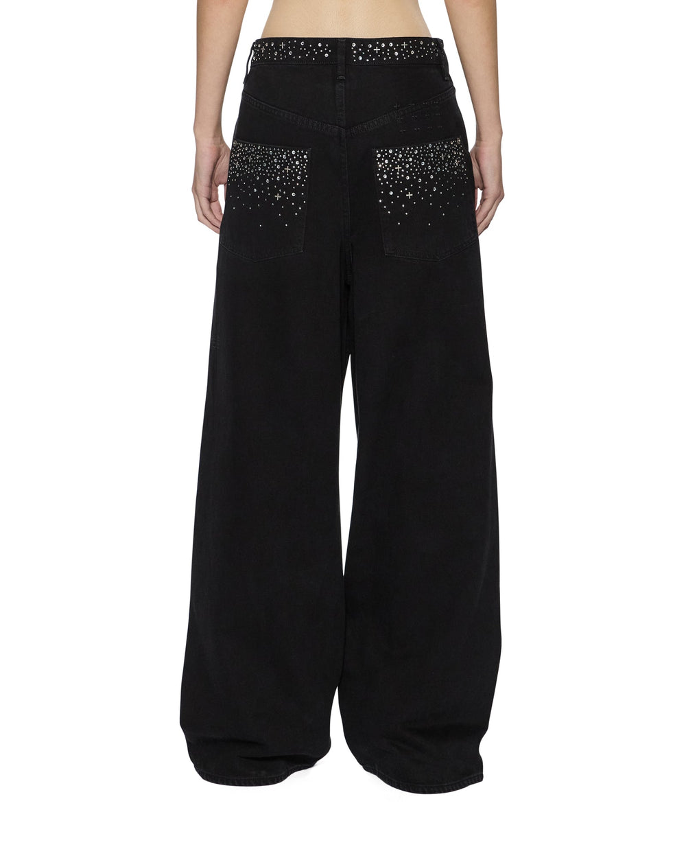 Womens Ksuper Renaissance Jet Black Baggy Denim Jeans
