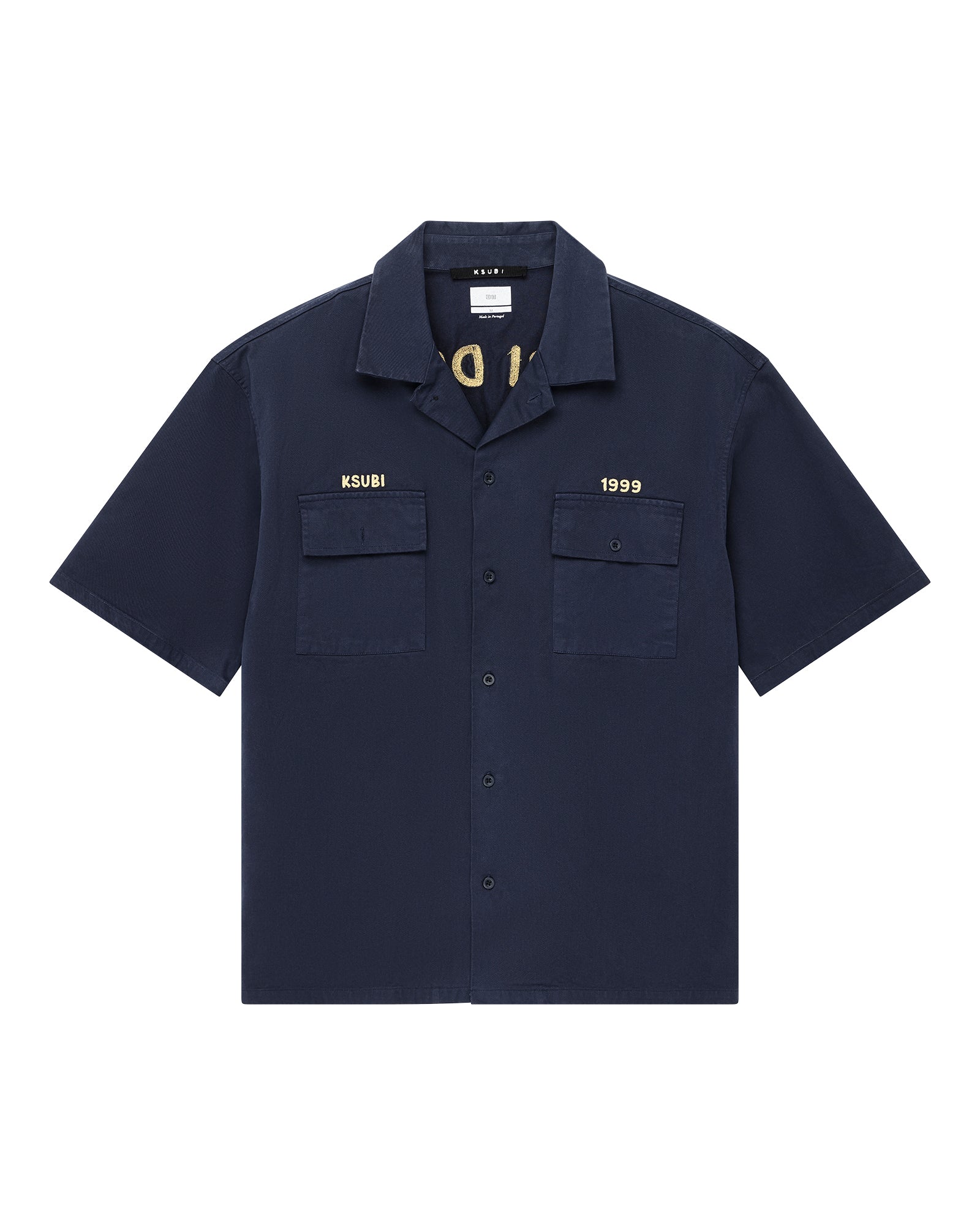Mens Mekanik Boiler Ss Shirt Ink Blue Shirts