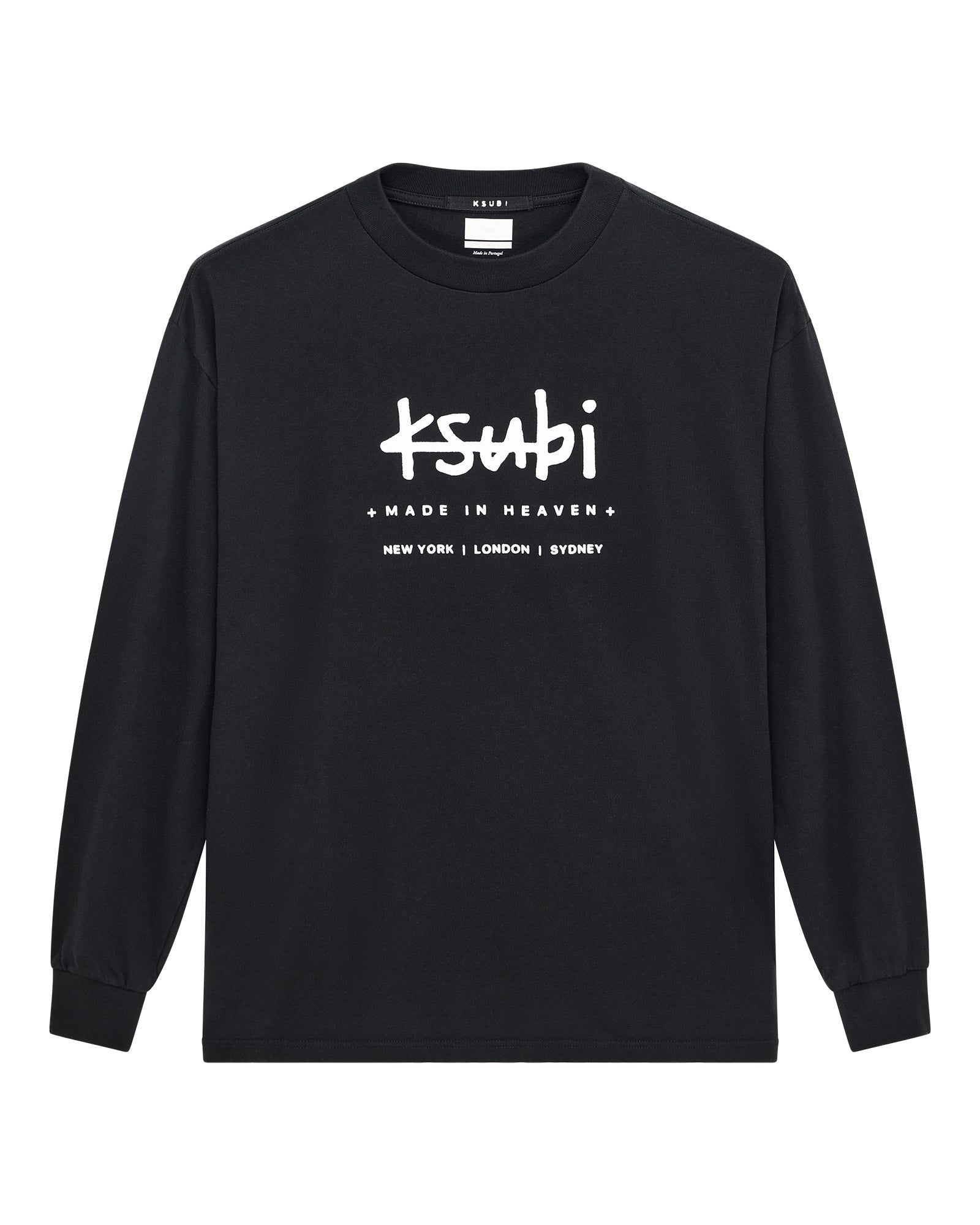 Mens Plated Ls Tee Black Tees