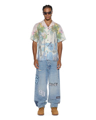 Mens Maxx Striker Patched Baggy Denim Jeans