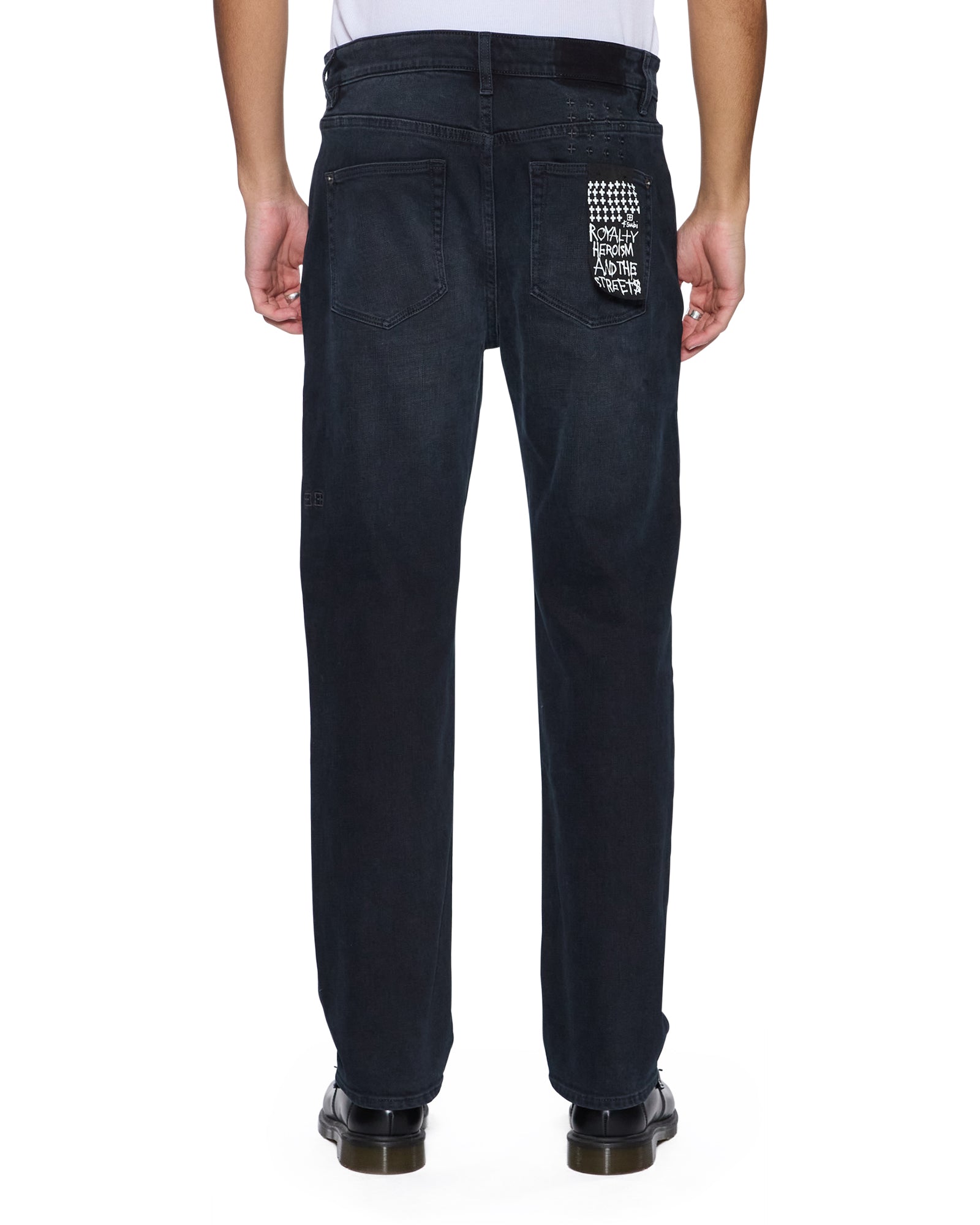 Mens Hazlow Rinsed Resin Straight Denim Jeans