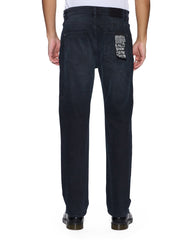 Mens Hazlow Rinsed Resin Straight Denim Jeans