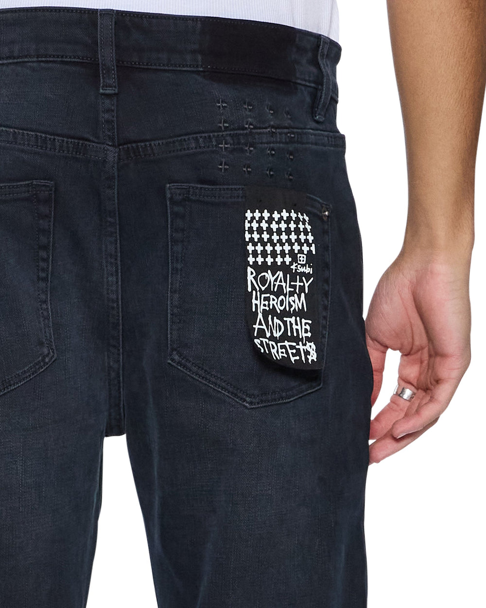 Mens Hazlow Rinsed Resin Straight Denim Jeans