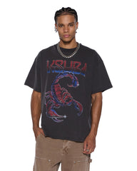 Mens Venom Ekcess Ss Tee Faded Black Tees
