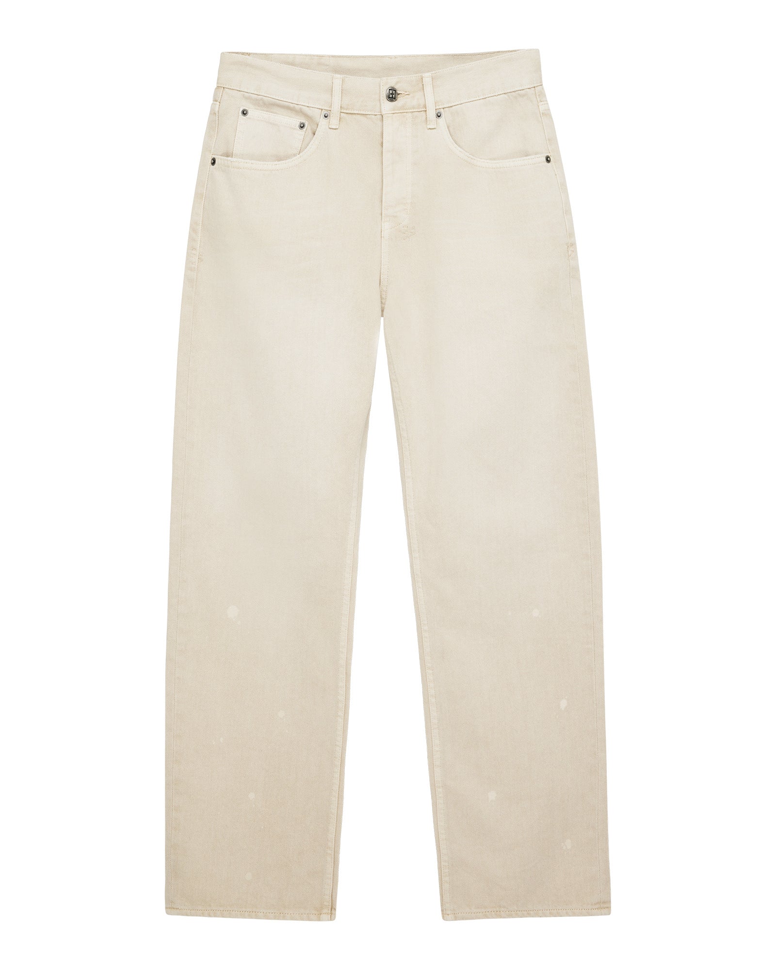 Mens Anti K Ivory Relaxed Denim Jeans
