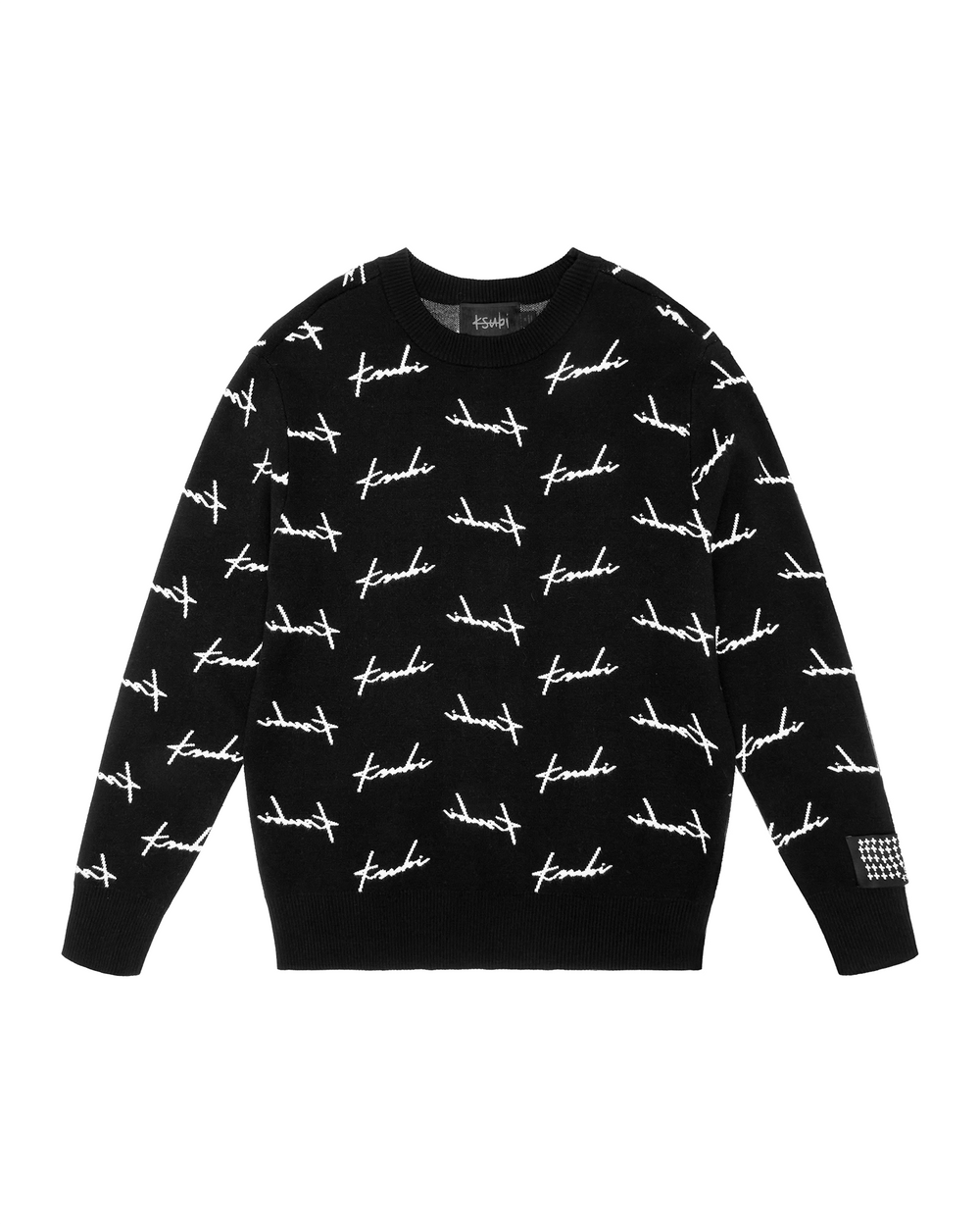 Skript Knit Crew Neck Sweater - Black