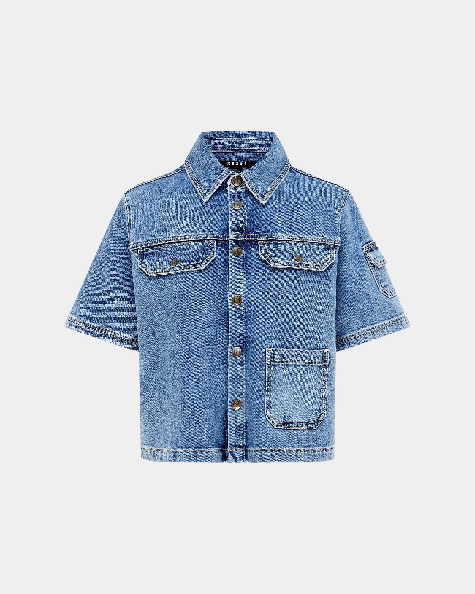 Cargo Short Sleeve Shirt Heritage - Blue Denim