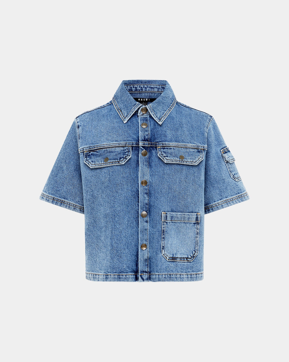 Cargo Short Sleeve Shirt Heritage - Blue Denim
