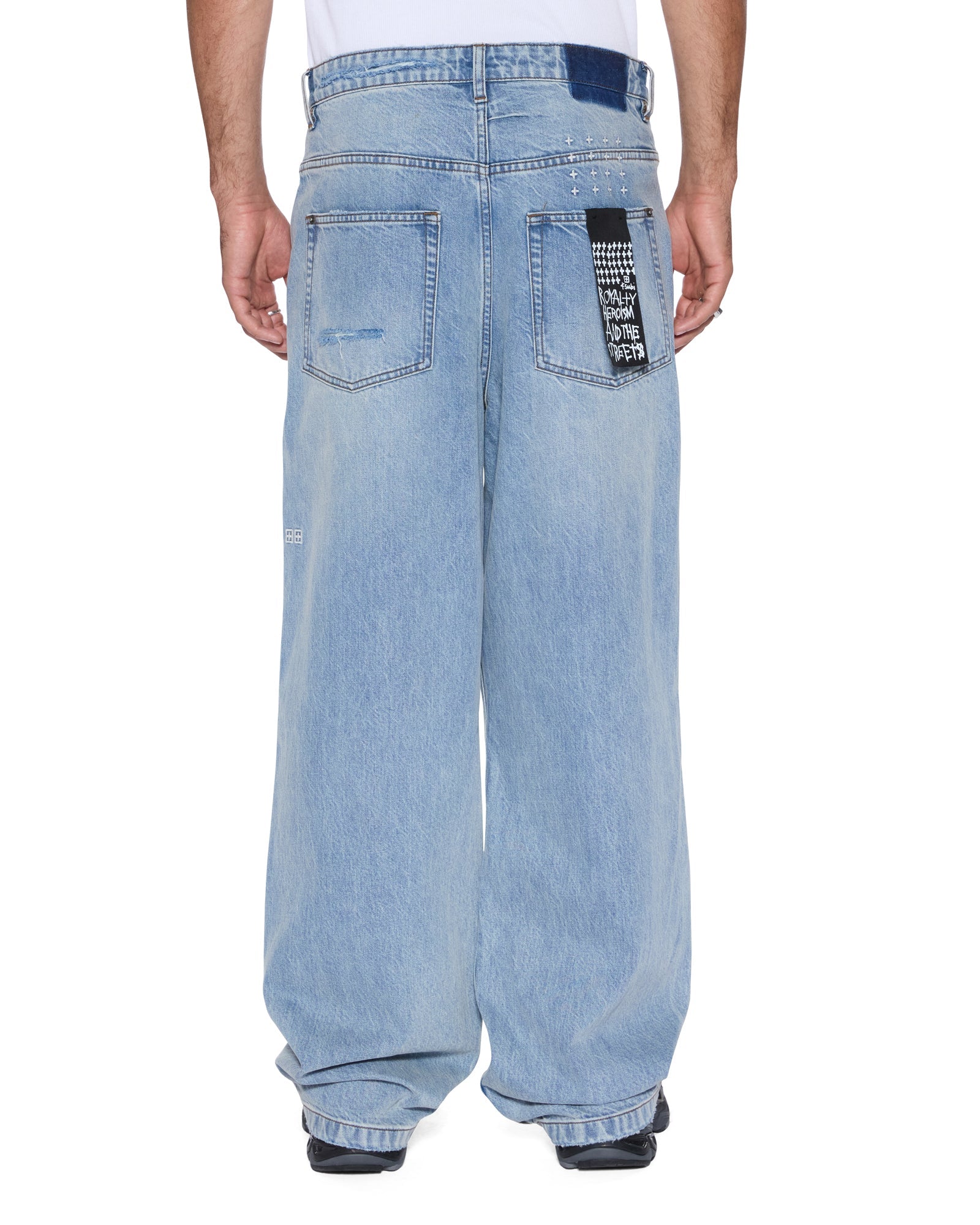 Mens Maxx Striker Trashed Baggy Denim Jeans
