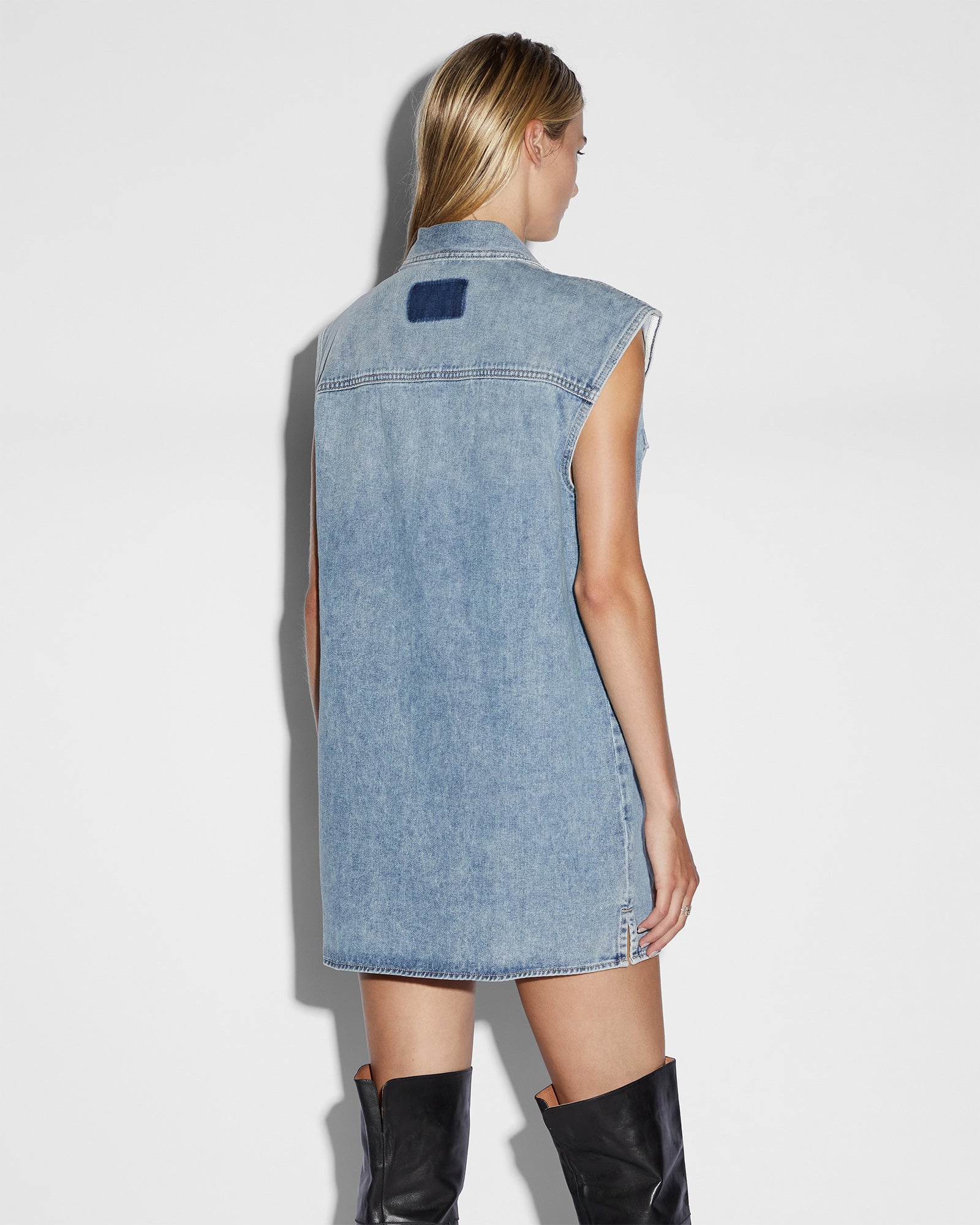 Sleeveless Dress Overkast - Blue Denim