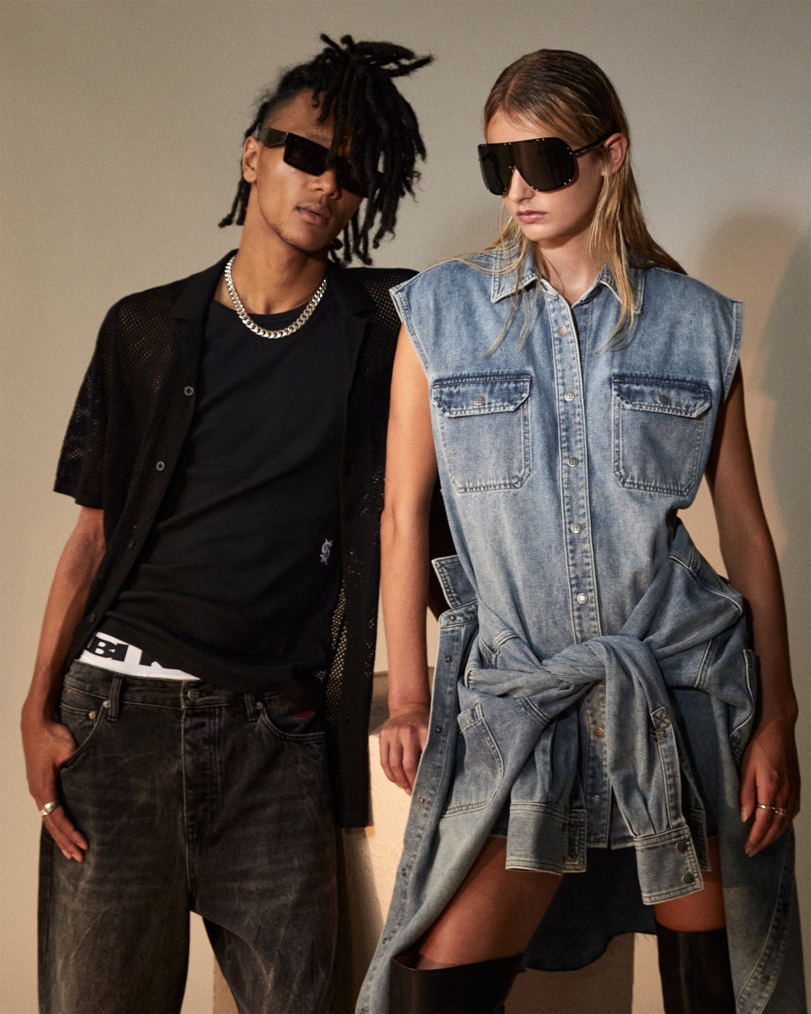 Sleeveless Dress Overkast - Blue Denim