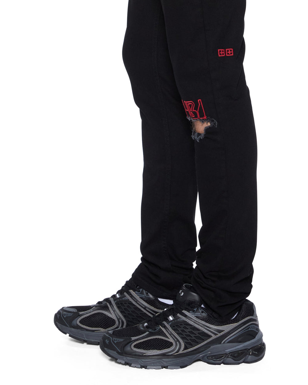 Mens Van Winkle Laid Black Sting Skinny Denim Jeans