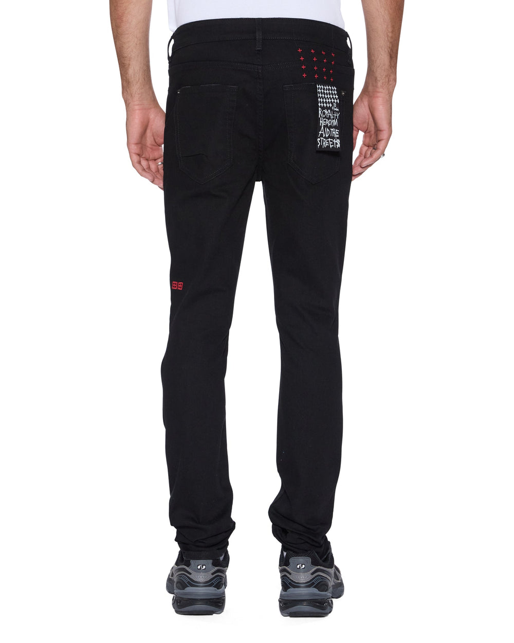 Mens Van Winkle Laid Black Sting Skinny Denim Jeans