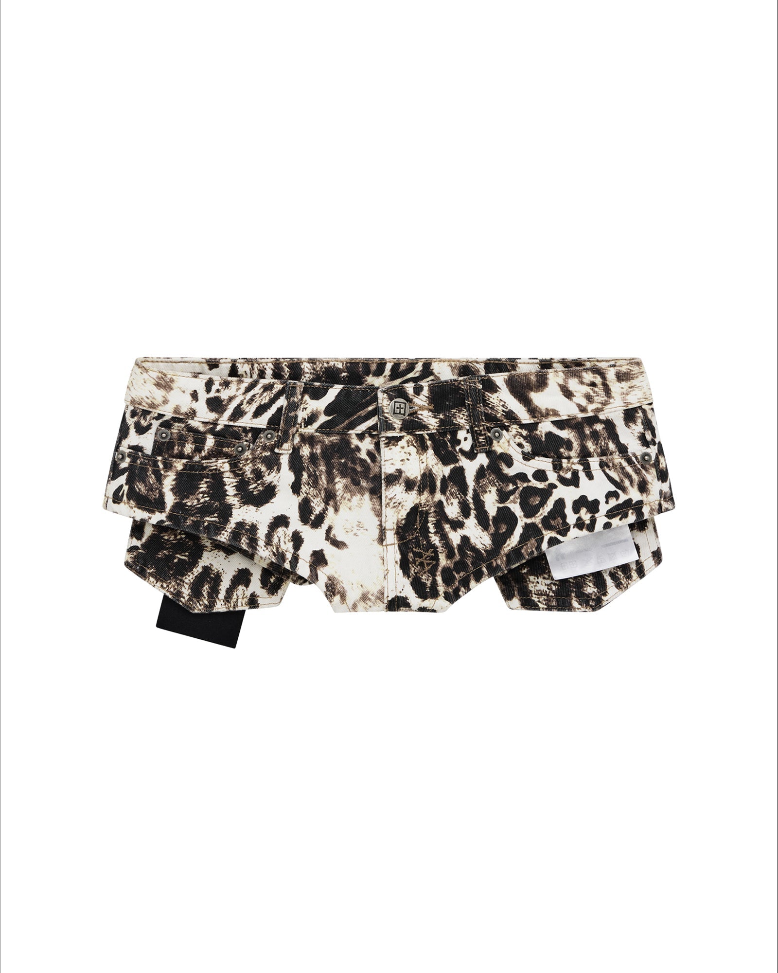 Womens Mowalola Hot Short Cheetah Walkshorts