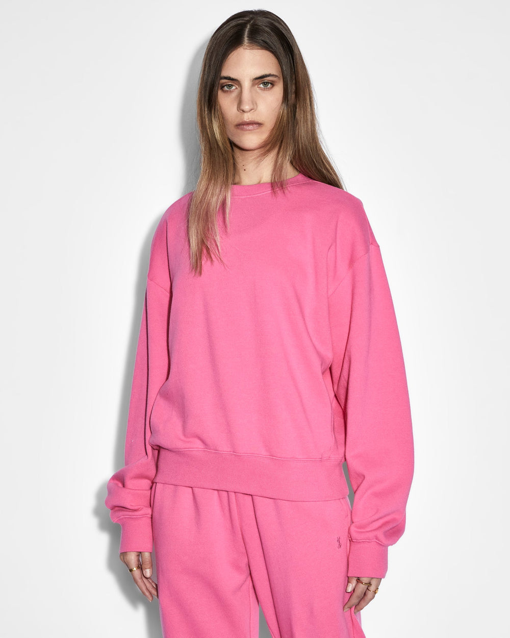 Buy 3 X 4 Klassic Crew Hype Pink Fleece Sweater KSUBI