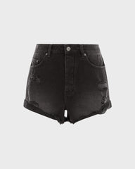 Buy Rollin Out Short Trashed Women's Shorts KSUBI