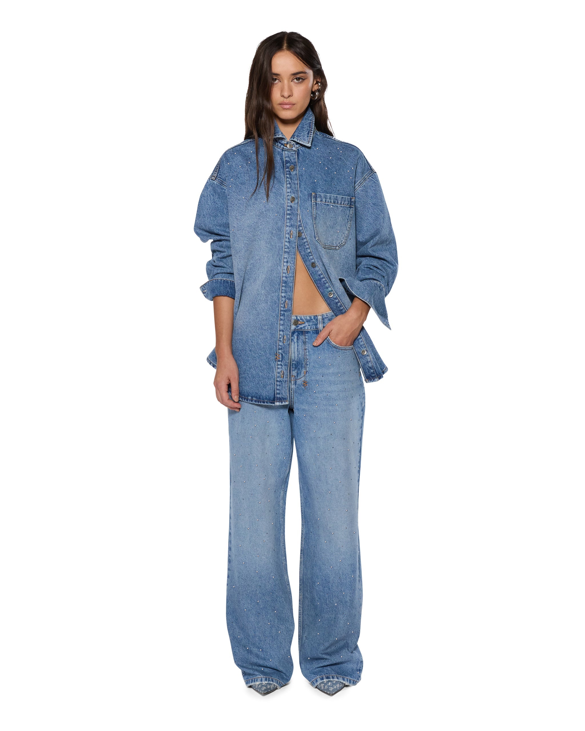 Womens Oversized Ls Shirt Krystal Komet Shirts