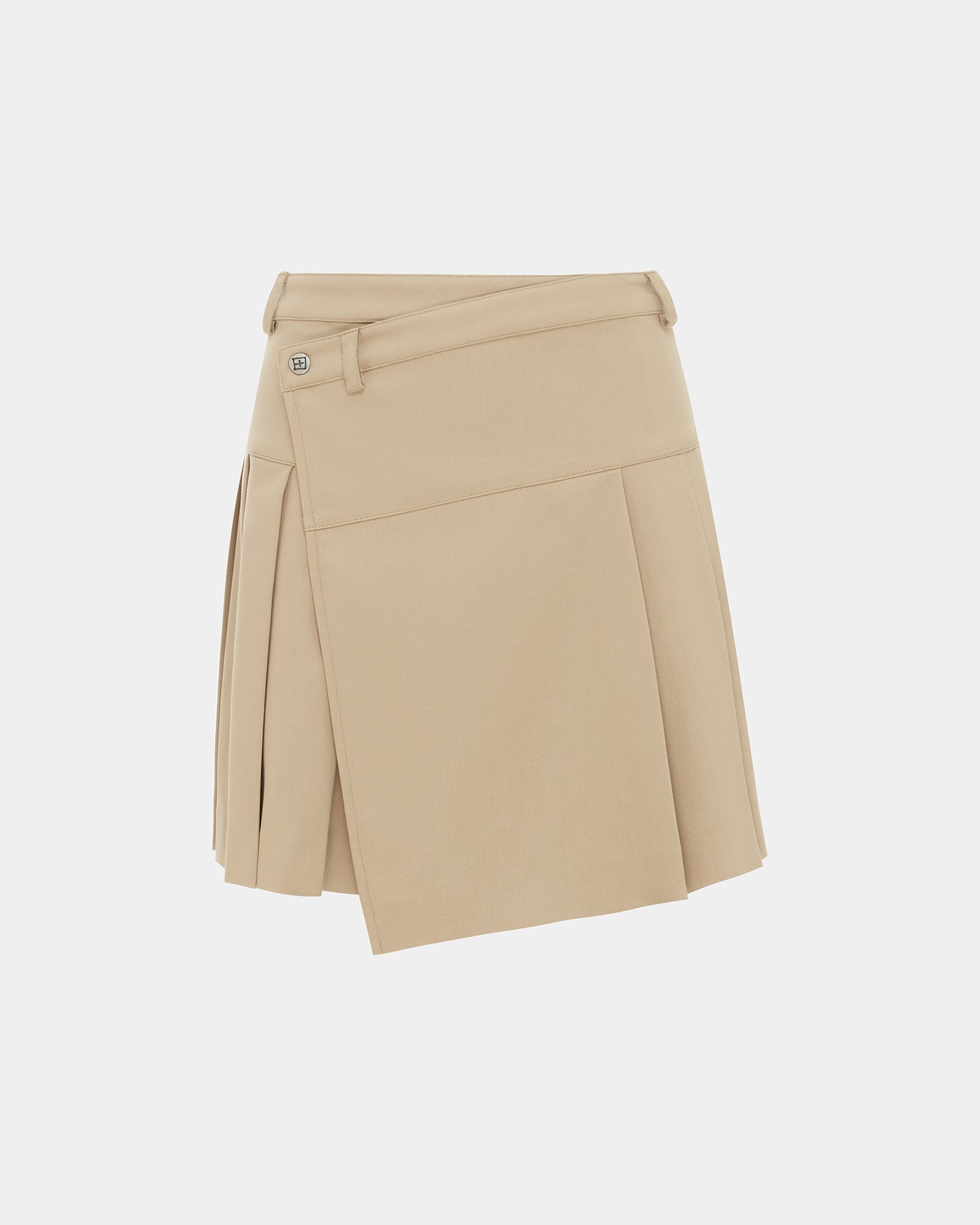Buy Revolver Skirt Tan Tailored Wrap Skirt KSUBI