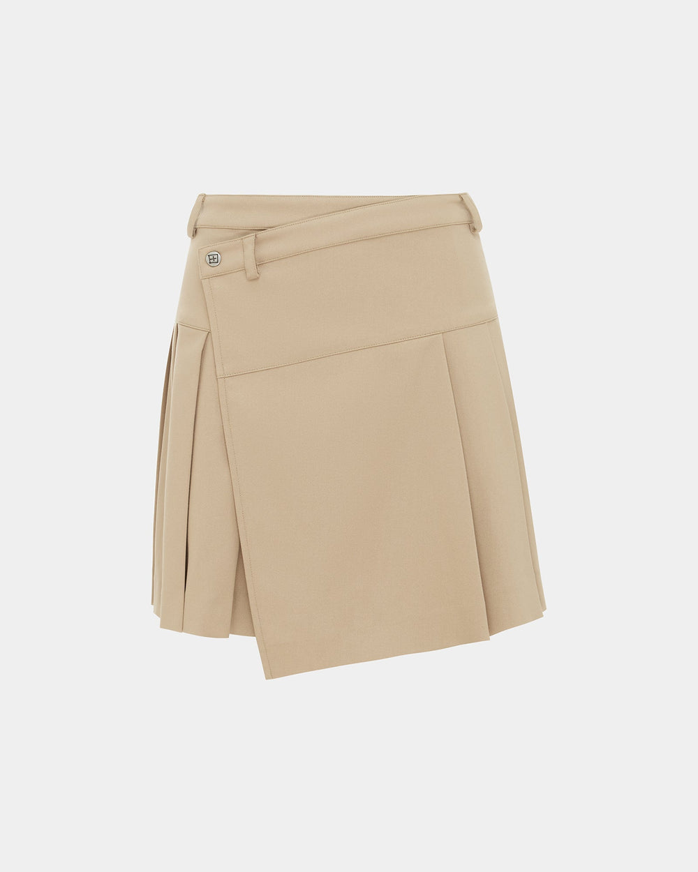Buy Revolver Skirt Tan Tailored Wrap Skirt KSUBI