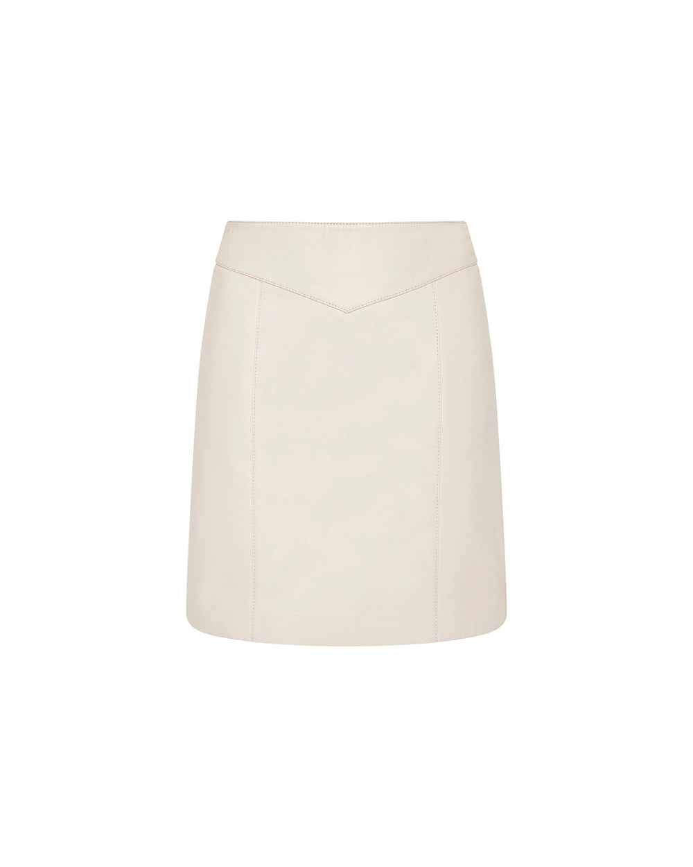 Vivian Leather Skirt Off White