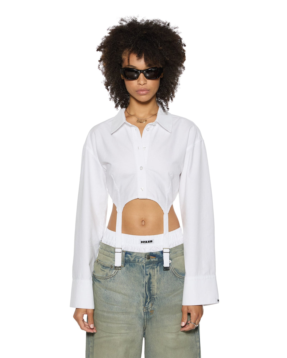 Womens Sasha Ls Shirt White Shirts