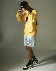 Buy 4 X 4 Biggie Crew Sol Oversized Sweat Yellow KSUBI