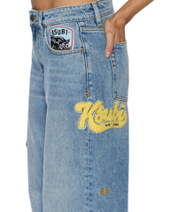 Womens Low Rider Horizon Patch Relaxed Denim Jeans