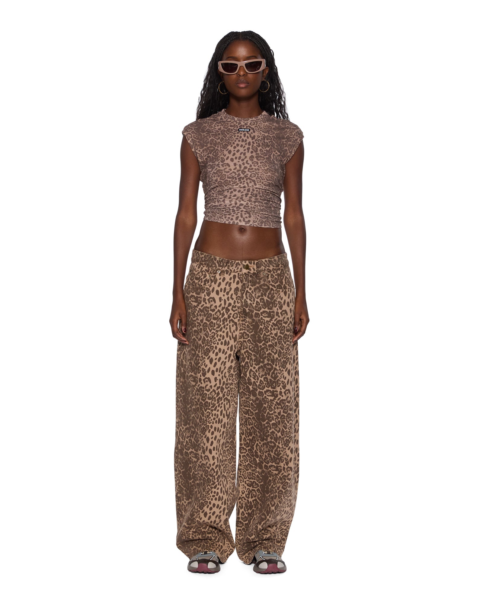 Womens Ksuper Leo Baggy Denim Jeans