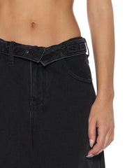 Womens Ksuper Flip Noir Baggy Denim Jeans